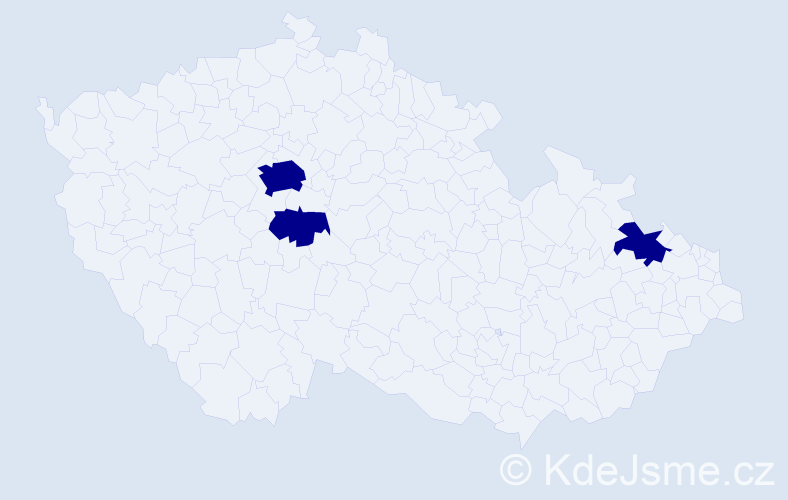 Příjmení: 'Gaĺová', počet výskytů 3 v celé ČR
