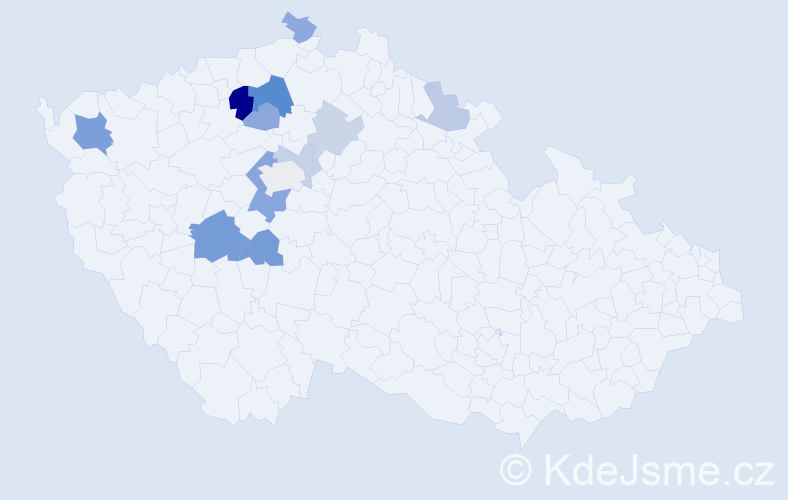 Příjmení: 'Weikertová', počet výskytů 24 v celé ČR
