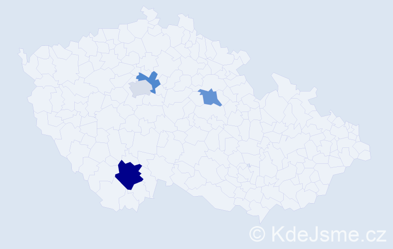 Příjmení: 'Miškuf', počet výskytů 6 v celé ČR