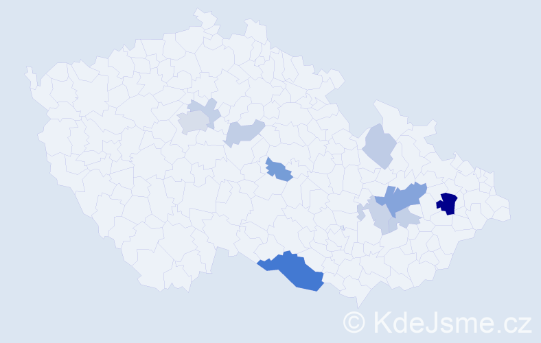 Příjmení: 'Plainerová', počet výskytů 28 v celé ČR