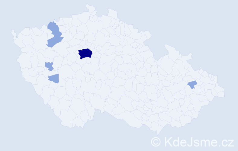 Příjmení: 'Zavaďák', počet výskytů 12 v celé ČR
