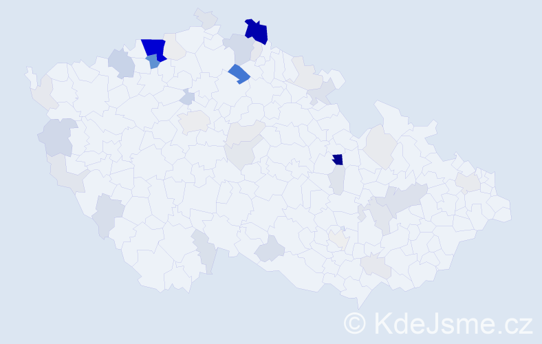 Příjmení: 'Kimová', počet výskytů 158 v celé ČR
