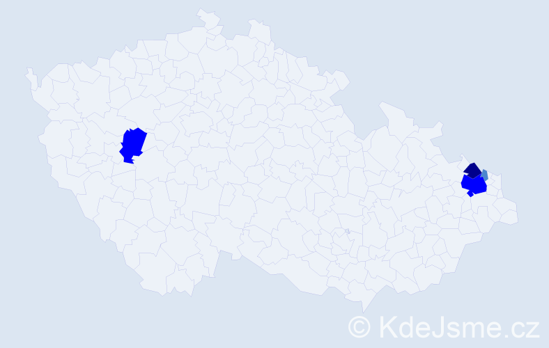 Příjmení: 'Babušáková', počet výskytů 8 v celé ČR