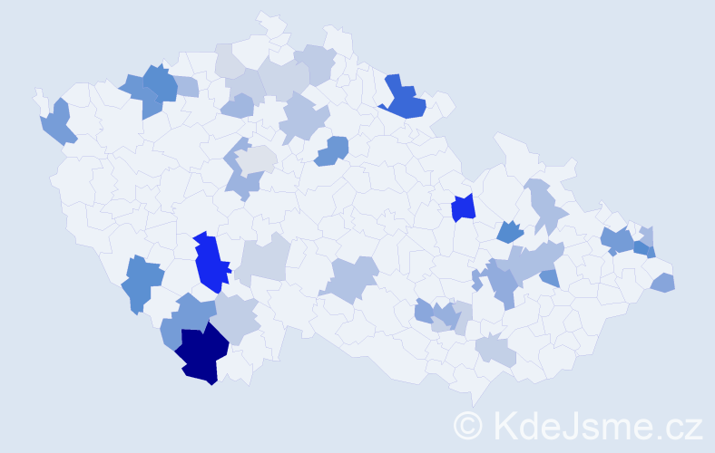 Příjmení: 'Bako', počet výskytů 111 v celé ČR