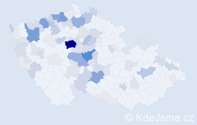 Příjmení: 'Přenosil', počet výskytů 339 v celé ČR
