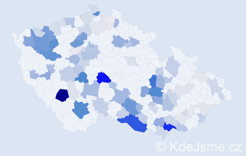 Příjmení: 'Hoch', počet výskytů 345 v celé ČR