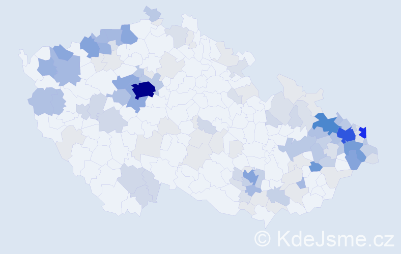 Příjmení: 'Kunz', počet výskytů 461 v celé ČR