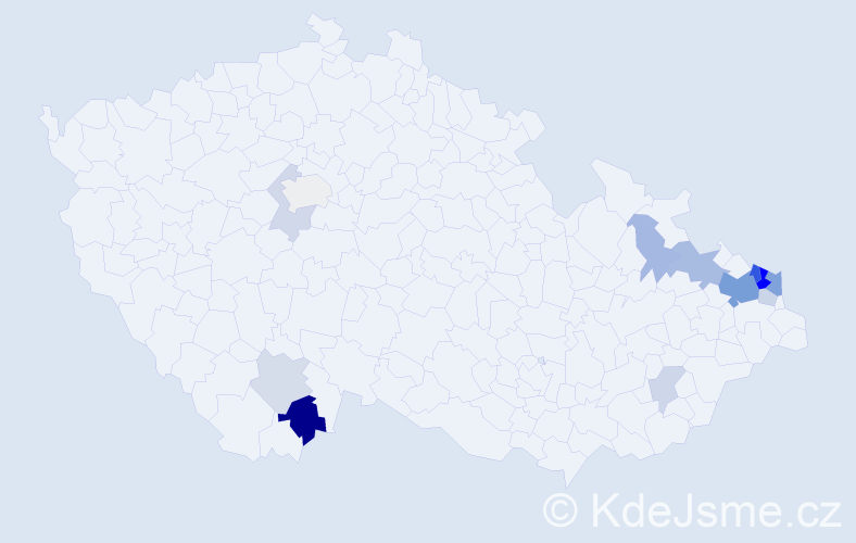 Příjmení: 'Golombková', počet výskytů 33 v celé ČR