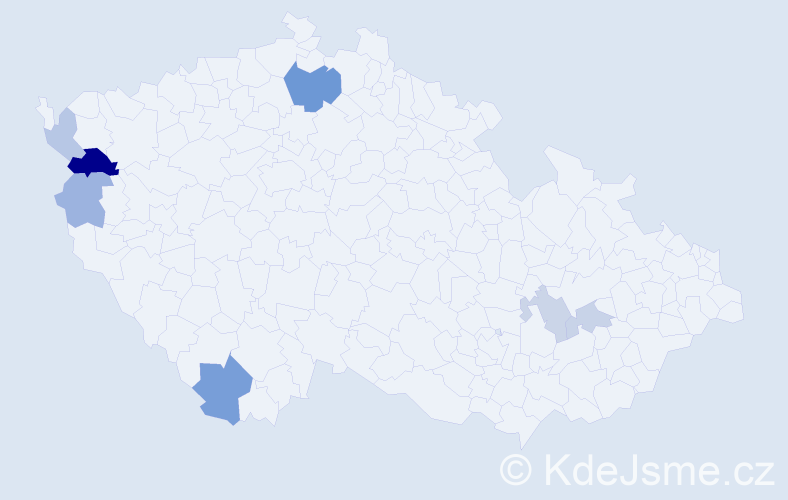 Příjmení: 'Kajlíková', počet výskytů 14 v celé ČR