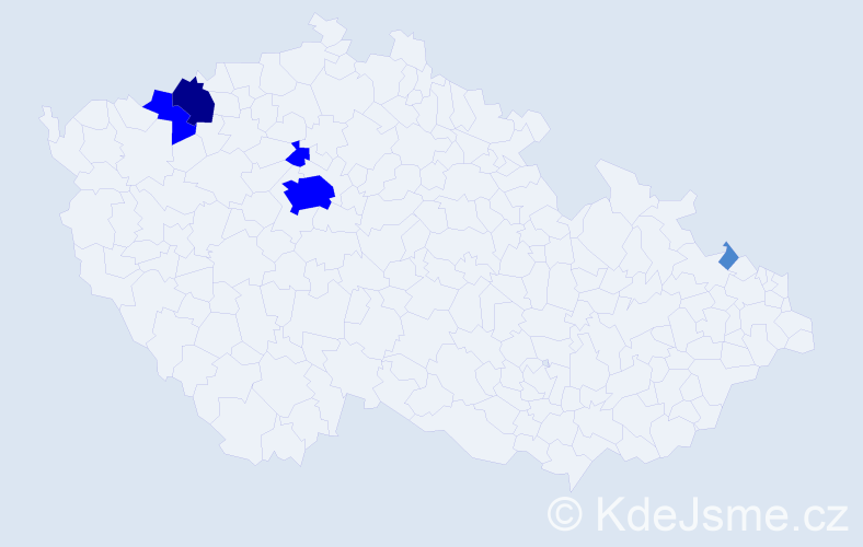 Příjmení: 'Möbius', počet výskytů 10 v celé ČR
