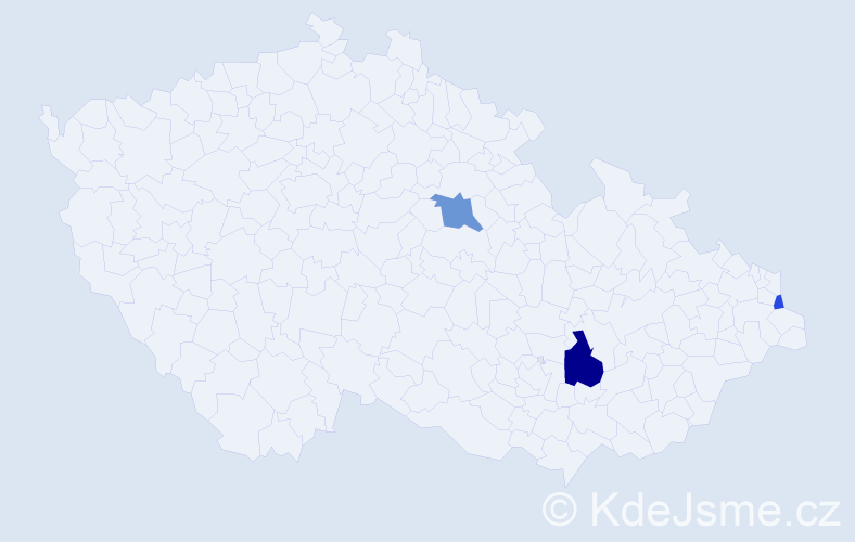 Příjmení: 'Plencner', počet výskytů 6 v celé ČR
