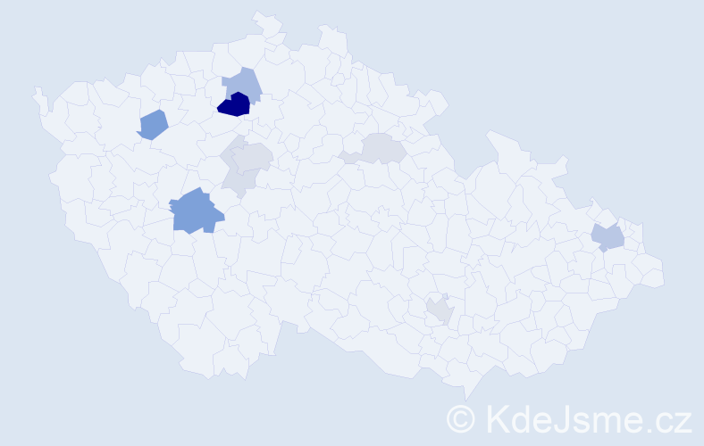 Příjmení: 'Kron', počet výskytů 29 v celé ČR