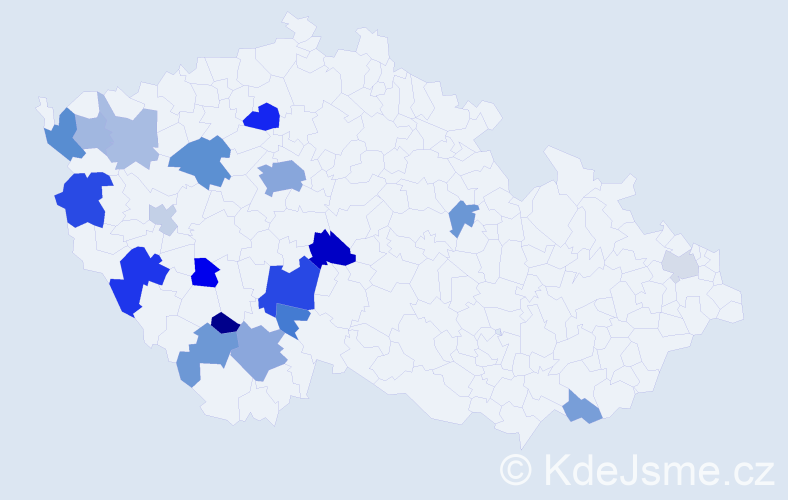 Příjmení: 'Eichinger', počet výskytů 42 v celé ČR