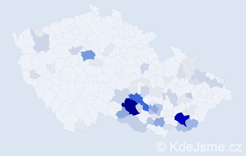Příjmení: 'Kotačka', počet výskytů 252 v celé ČR