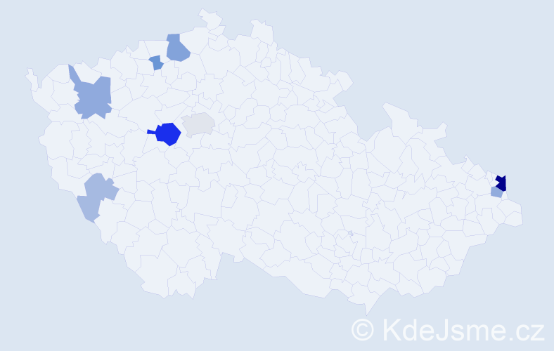 Příjmení: 'Pelecháčová', počet výskytů 26 v celé ČR