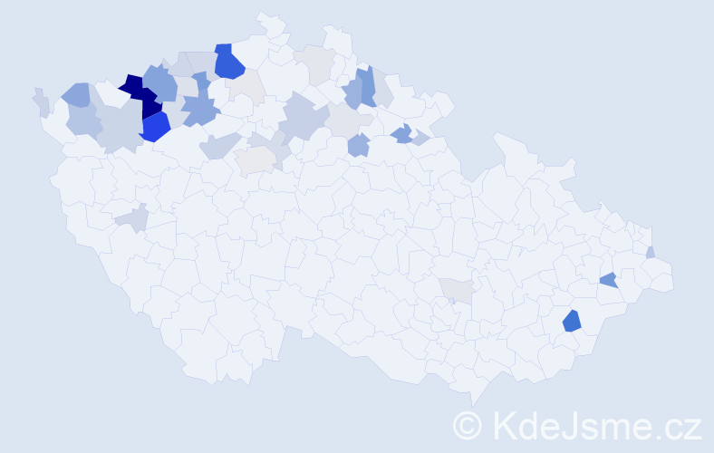 Příjmení: 'Karičková', počet výskytů 171 v celé ČR