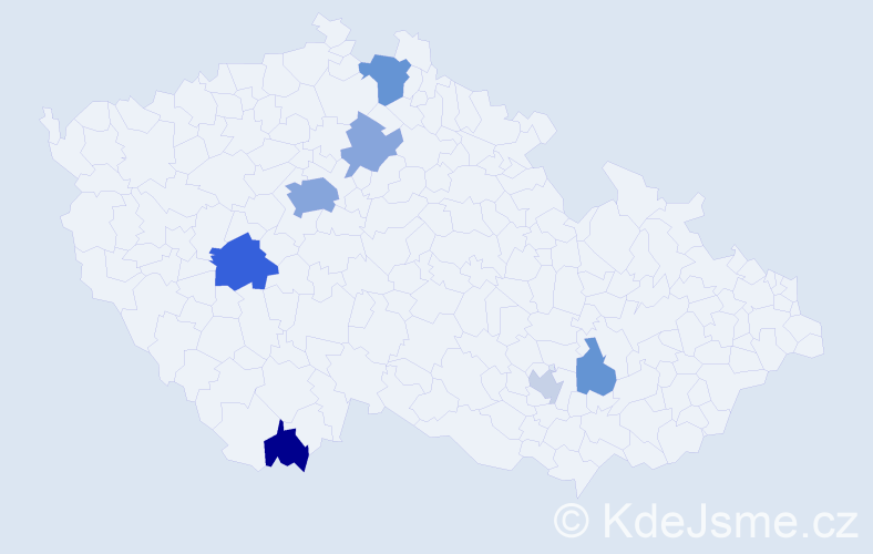 Příjmení: 'Andries', počet výskytů 16 v celé ČR