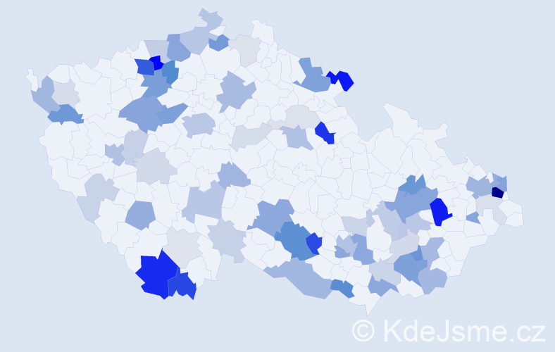 Příjmení: 'Križan', počet výskytů 209 v celé ČR