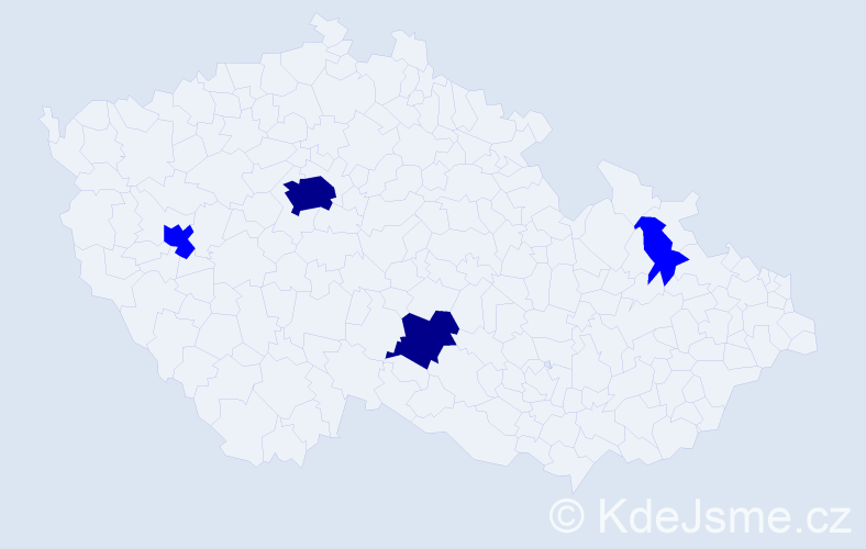Příjmení: 'Kunec', počet výskytů 6 v celé ČR