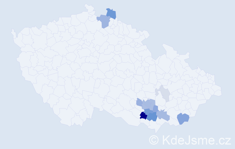 Příjmení: 'Jedounek', počet výskytů 32 v celé ČR