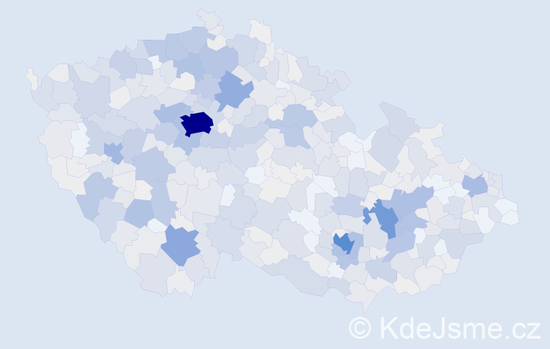 Příjmení: 'Kroupa', počet výskytů 2712 v celé ČR