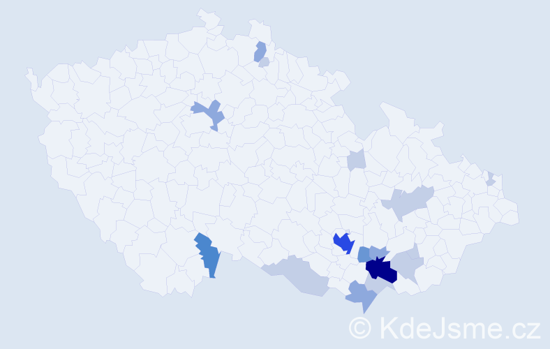 Příjmení: 'Elzner', počet výskytů 43 v celé ČR