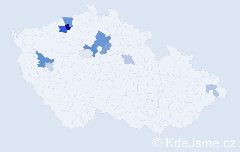Příjmení: 'Lechman', počet výskytů 23 v celé ČR