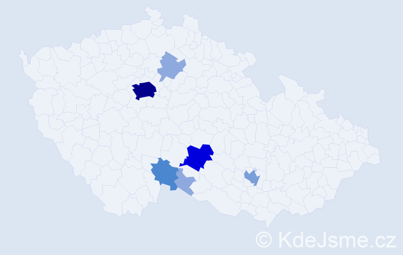 Příjmení: 'Perla', počet výskytů 20 v celé ČR