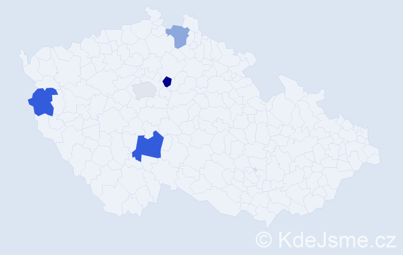 Příjmení: 'Lukačejdová', počet výskytů 6 v celé ČR