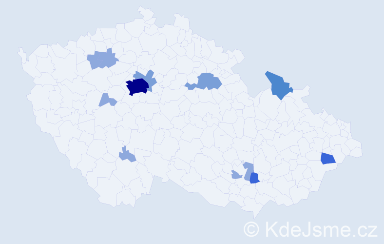 Příjmení: 'Lázníčková', počet výskytů 27 v celé ČR