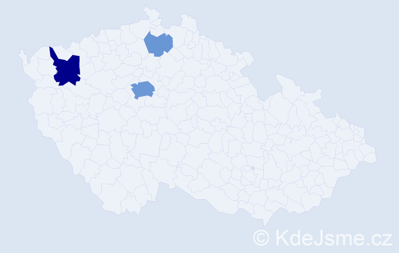 Příjmení: 'Perkaus', počet výskytů 13 v celé ČR