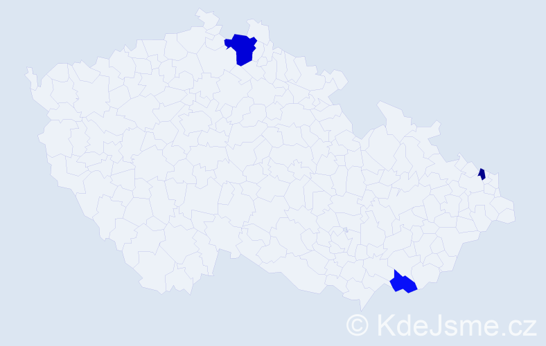 Příjmení: 'Mihočková', počet výskytů 5 v celé ČR