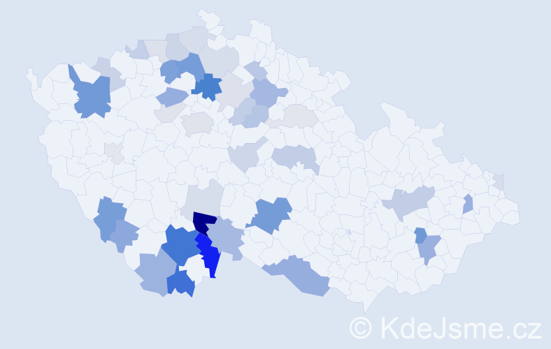 Příjmení: 'Karták', počet výskytů 109 v celé ČR