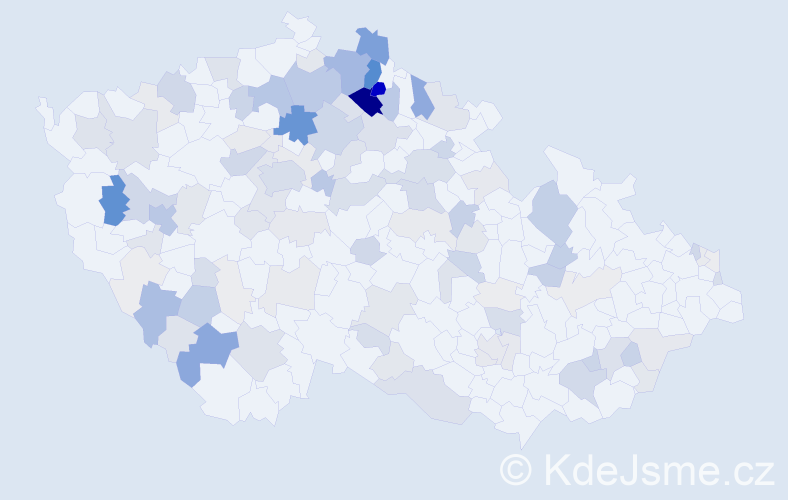 Příjmení: 'Bursová', počet výskytů 479 v celé ČR