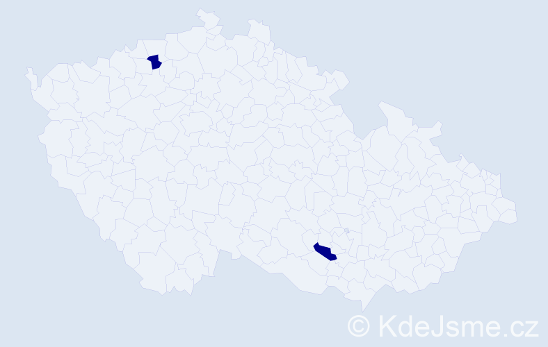 Příjmení: 'Dikantová', počet výskytů 2 v celé ČR