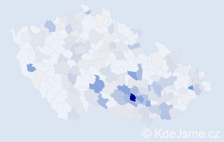 Příjmení: 'Vaverka', počet výskytů 700 v celé ČR
