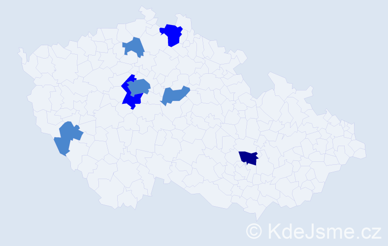 Příjmení: 'Lai', počet výskytů 11 v celé ČR