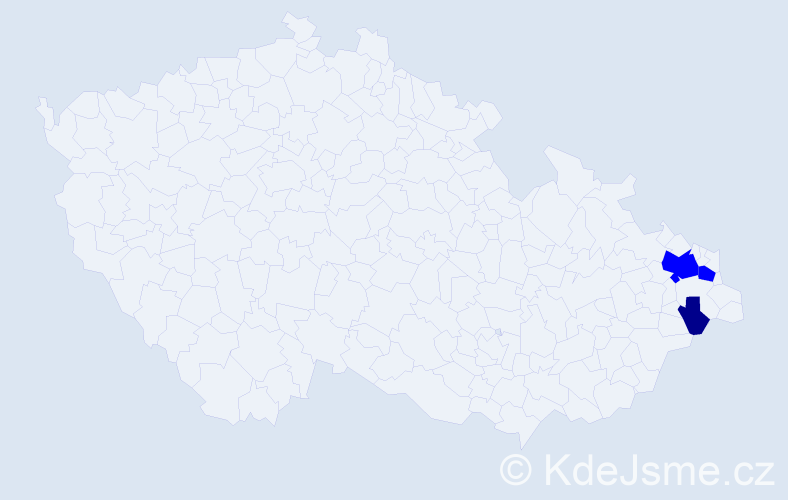 Příjmení: 'Macskay', počet výskytů 4 v celé ČR