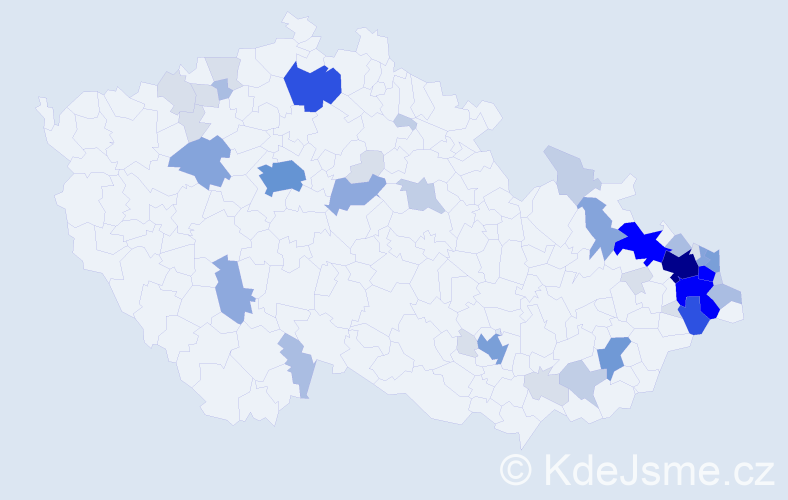 Příjmení: 'Gurecký', počet výskytů 178 v celé ČR
