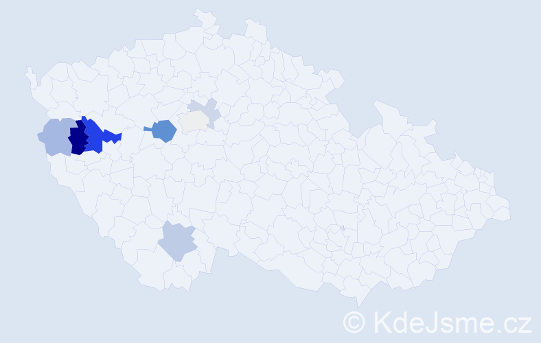 Příjmení: 'Čampula', počet výskytů 18 v celé ČR