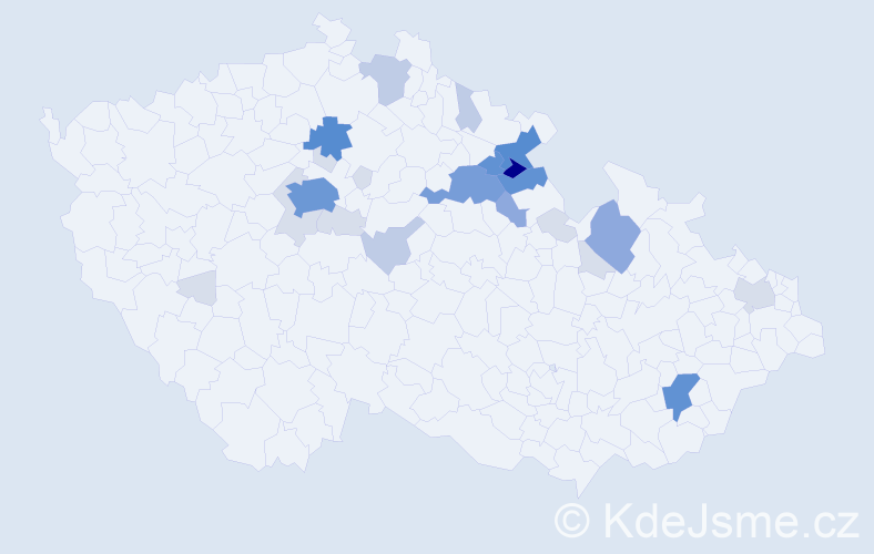 Příjmení: 'Škaldová', počet výskytů 97 v celé ČR