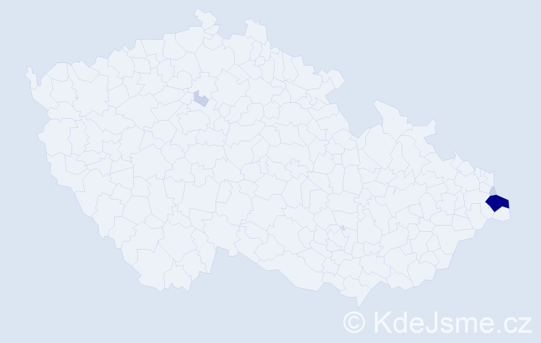 Příjmení: 'Gluza', počet výskytů 14 v celé ČR