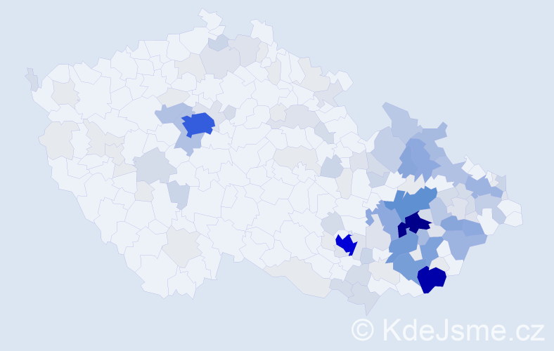 Příjmení: 'Ondrušková', počet výskytů 503 v celé ČR