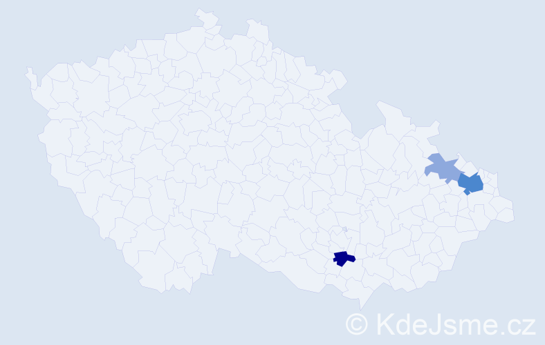 Příjmení: 'Landkaš', počet výskytů 8 v celé ČR