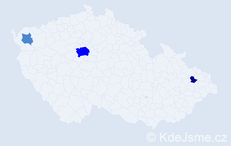 Příjmení: 'Latura', počet výskytů 6 v celé ČR