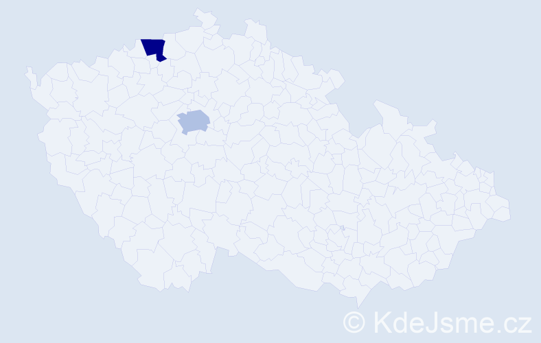 Příjmení: 'Kentonová', počet výskytů 2 v celé ČR