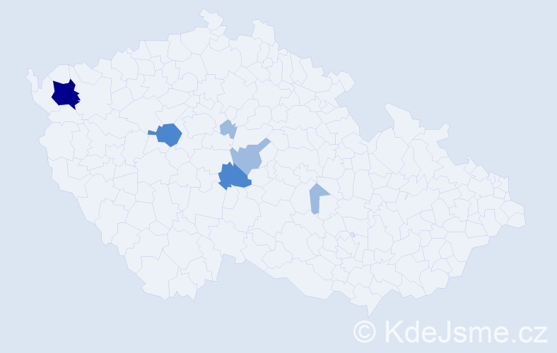 Příjmení: 'Kalányos', počet výskytů 11 v celé ČR