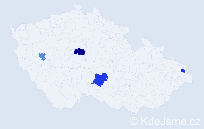 Příjmení: 'Purdeš', počet výskytů 4 v celé ČR