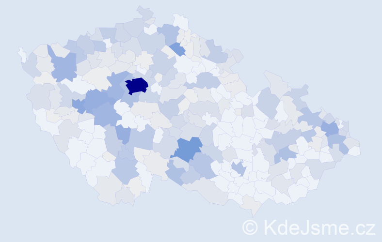Příjmení: 'Anděl', počet výskytů 1214 v celé ČR