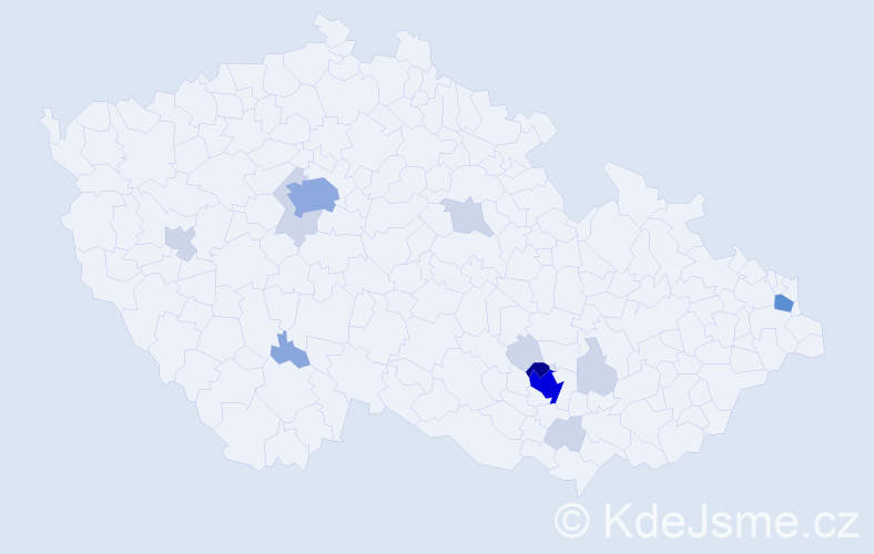 Příjmení: 'Cebák', počet výskytů 43 v celé ČR